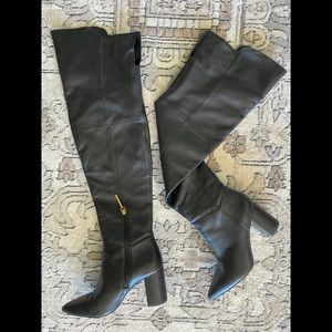 Louis et Cie thigh-high black leather boots